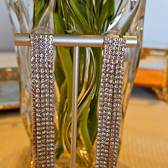 Crystal Rhinestone Earrings - Picture 4 of 11